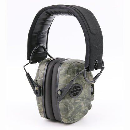 Electronic hunting earmuffs with noise reduction