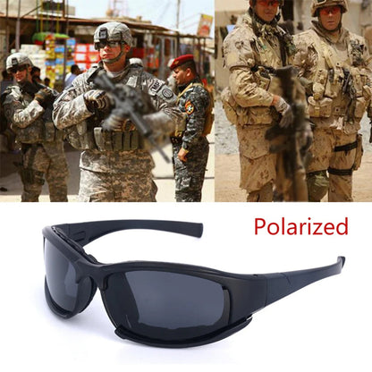 Airsoft Tactical Night Vision Goggles Polarized 4 Lens Glasses CS Safe Protection