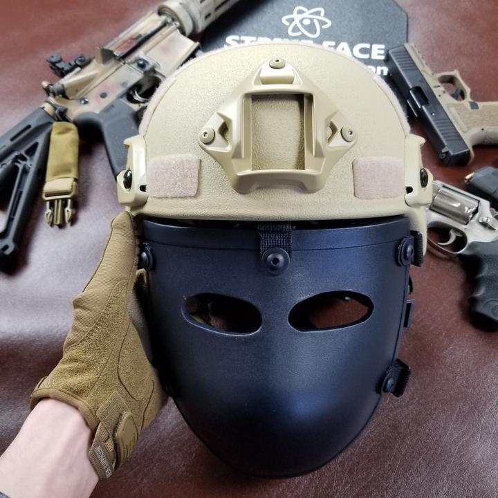 Atomic Defense Half Face Bulletproof Mask for Helmets | NIJ Level IIIA+