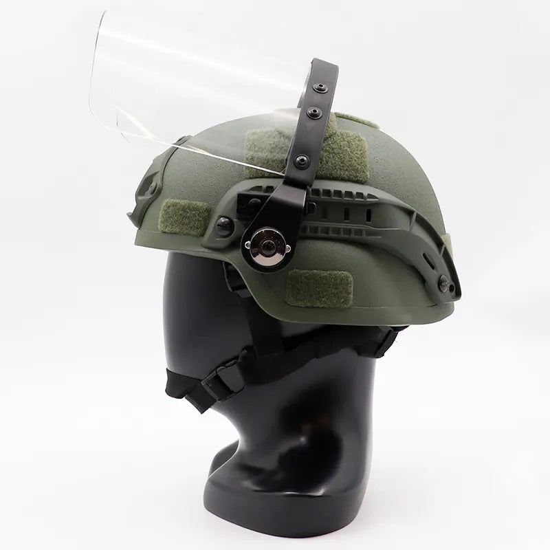 FAST/MICH Combat Helmet Mask /High-Strength Protective Mask /Ransparent Explosion-Proof Mask Transparent Mask