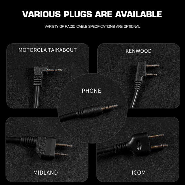 Ptt Tactical Headset Adapter Multiple Plugs