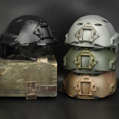 Fast Helmet With Goggle (No Holes &Round Hole Version)