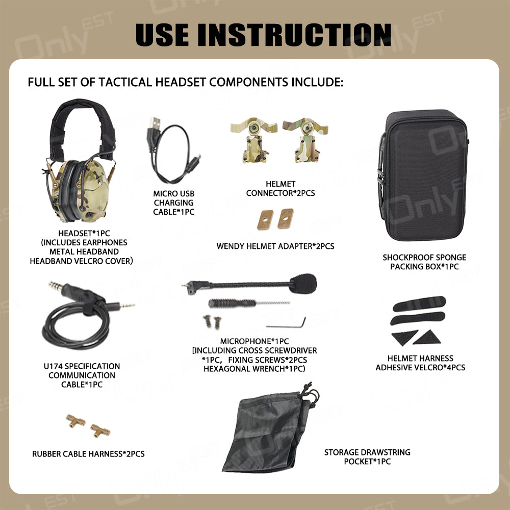 Bluetooth Noisecanceling Tactical Headset