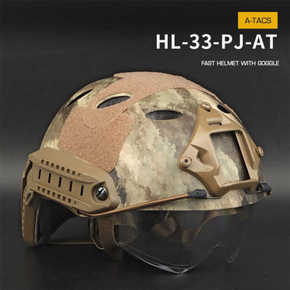 Fast Helmet With Goggle (No Holes &Round Hole Version)