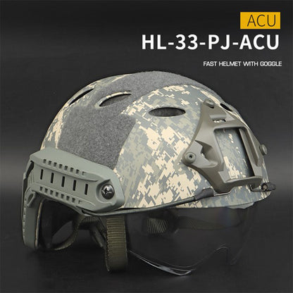 Fast Helmet With Goggle (No Holes &Round Hole Version)