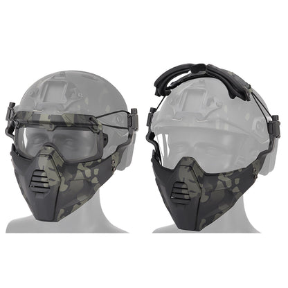 Tactical Multidimentional Split Type Mask And Goggles