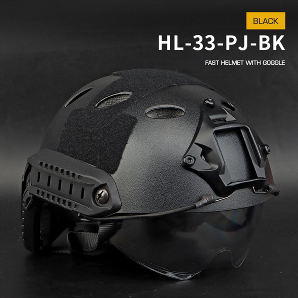 Fast Helmet With Goggle (No Holes &Round Hole Version)