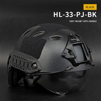 Fast Helmet With Goggle (No Holes &Round Hole Version)