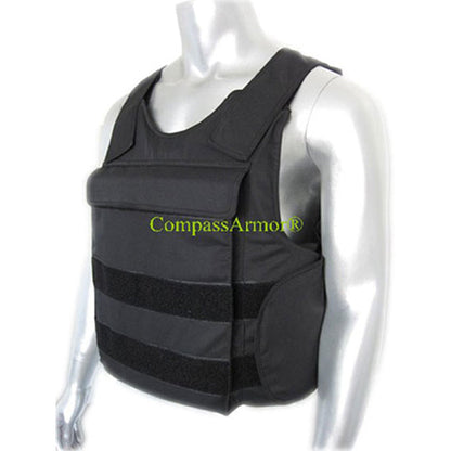 LIGHT-WEIGHT CONCEALED BULLETPROOF VEST with 10"x12" Plate-Pouch BPV-S04