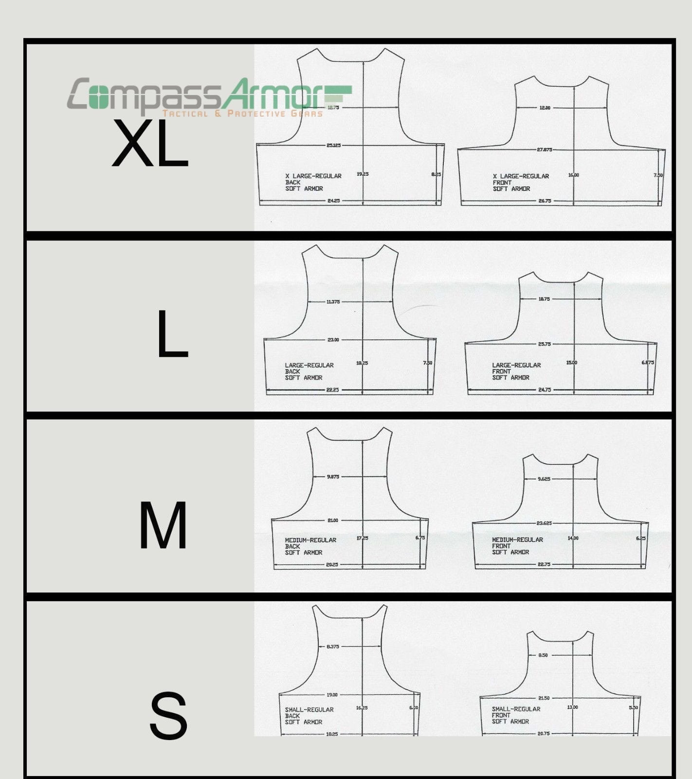 BALCS/CIRAS Soft Armor Panels Body Armor Inserts NIJ level IIIA