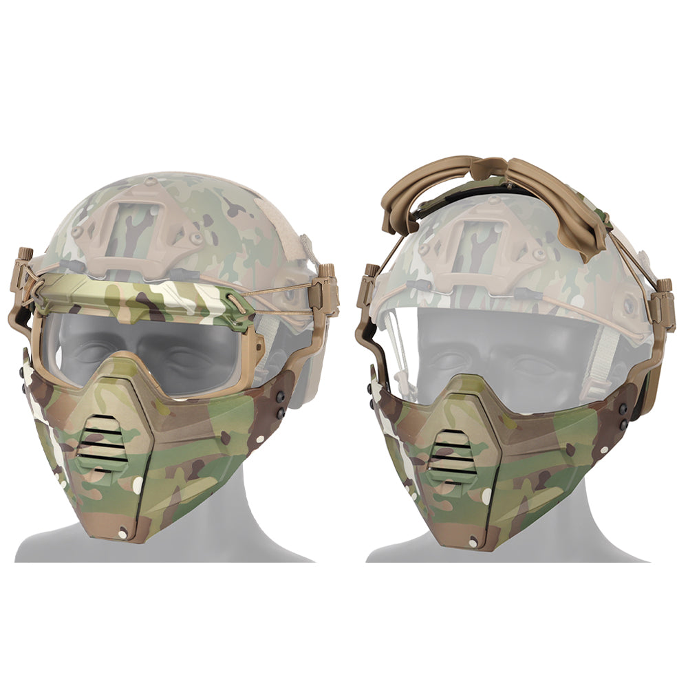 Tactical Multidimentional Split Type Mask And Goggles