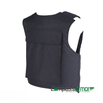 LIGHT-WEIGHT CONCEALED BULLETPROOF VEST with 10"x12" Plate-Pouch BPV-S04