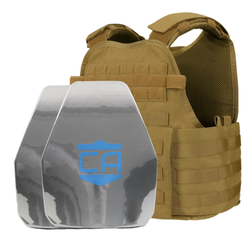 Caliber Armor ESAPI 11 x 14 Level III+ Body Armor with PolyShield Spall Coat and Condor MOPC Package