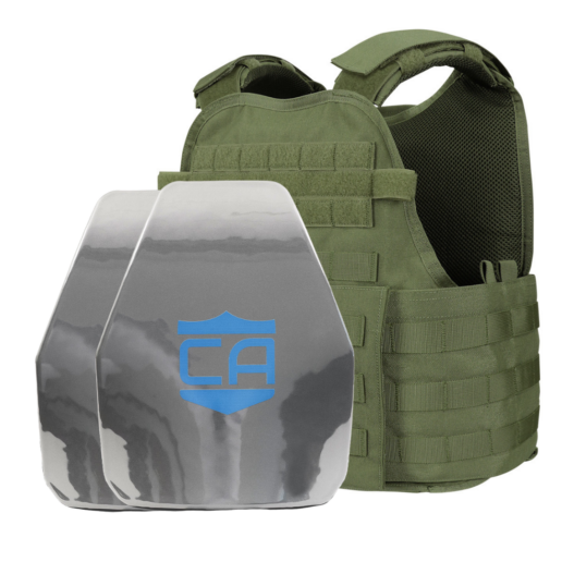 Caliber Armor ESAPI 11 x 14 Level III+ Body Armor with PolyShield Spall Coat and Condor MOPC Package