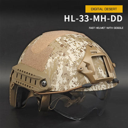 Fast Helmet With Goggle (No Holes &Round Hole Version)