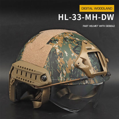 Fast Helmet With Goggle (No Holes &Round Hole Version)