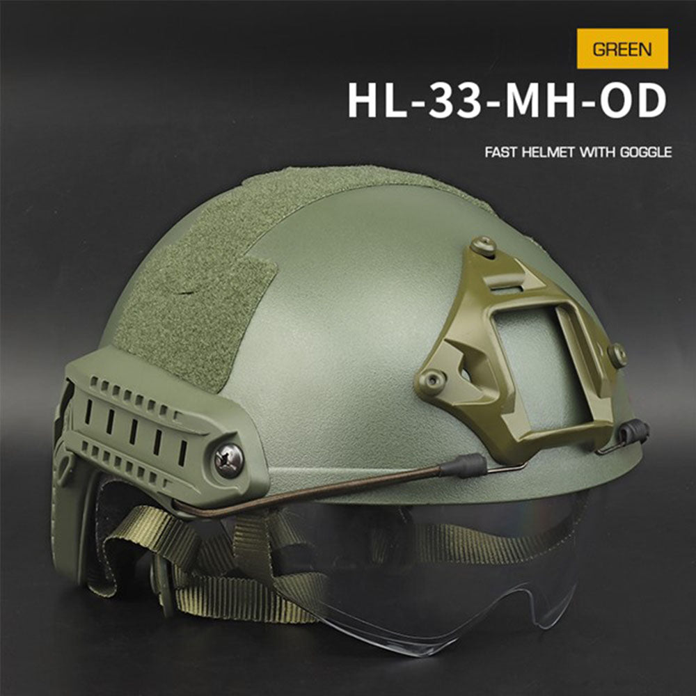 Fast Helmet With Goggle (No Holes &Round Hole Version)