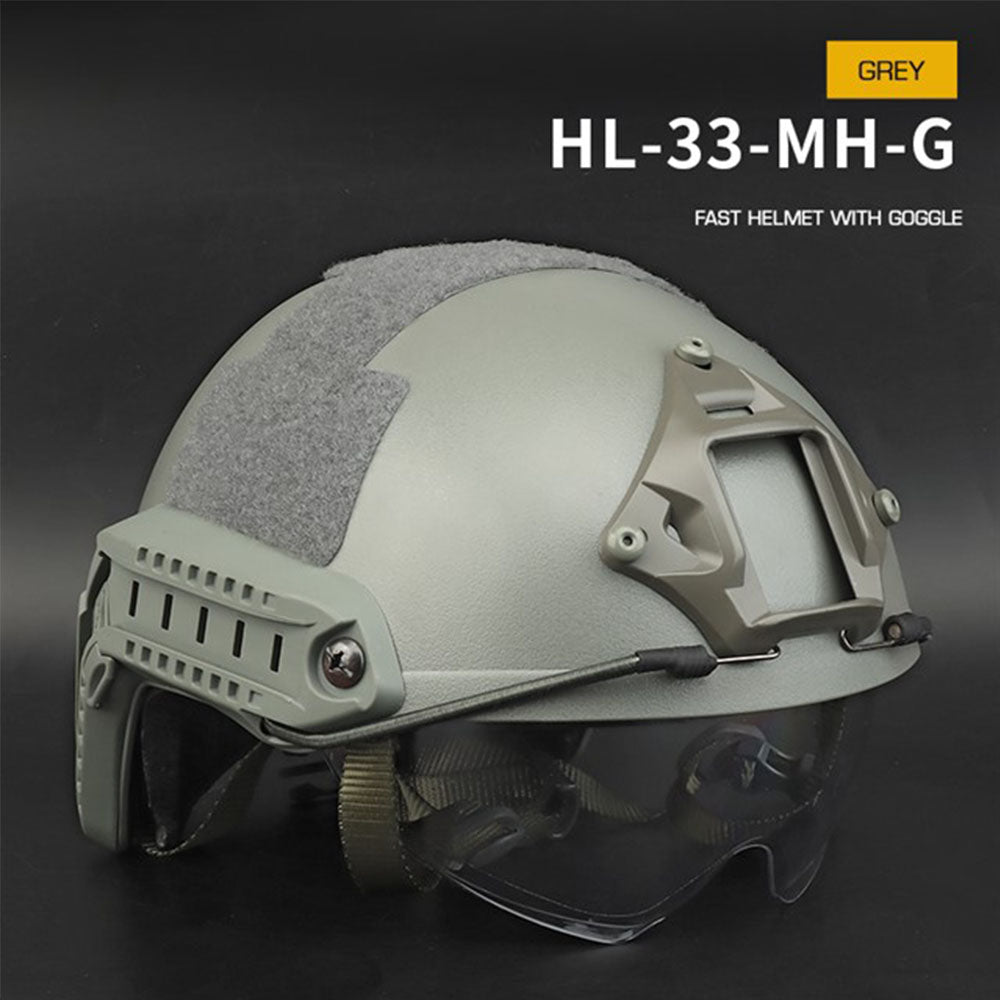 Fast Helmet With Goggle (No Holes &Round Hole Version)