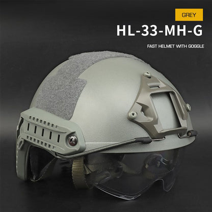 Fast Helmet With Goggle (No Holes &Round Hole Version)