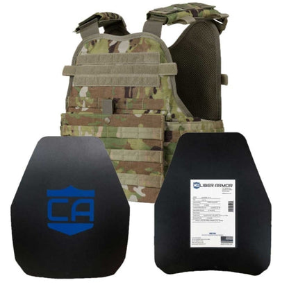 Caliber Armor AR550 11 x 14 Level III+ Body Armor and Condor MOPC Package