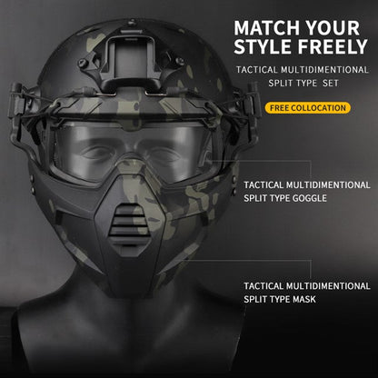 Tactical Multidimentional Split Type Mask And Goggles