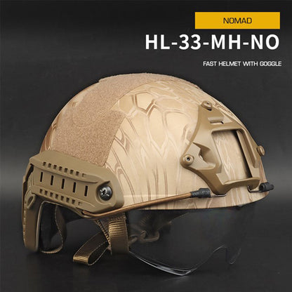 Fast Helmet With Goggle (No Holes &Round Hole Version)