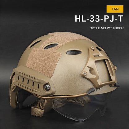 Fast Helmet With Goggle (No Holes &Round Hole Version)