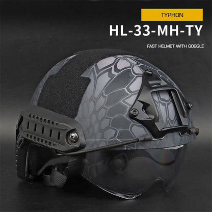 Fast Helmet With Goggle (No Holes &Round Hole Version)