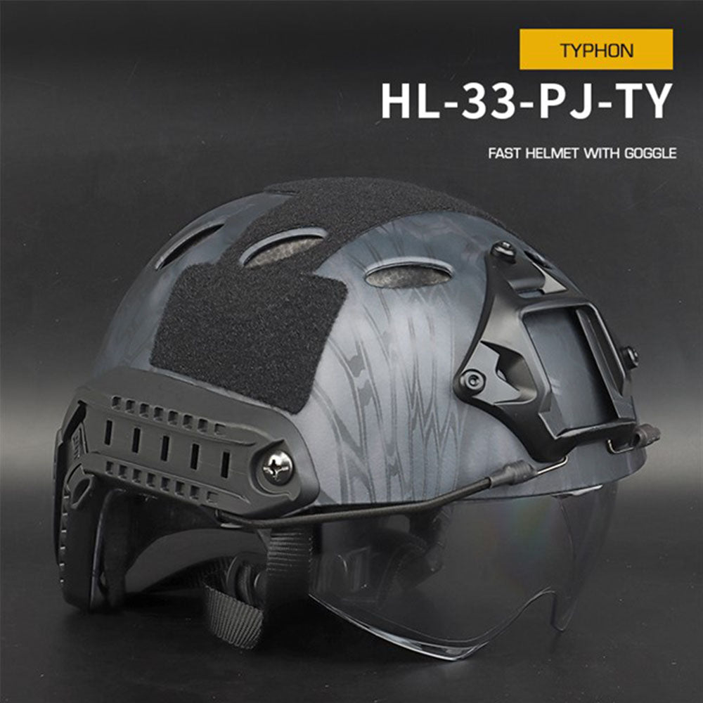 Fast Helmet With Goggle (No Holes &Round Hole Version)