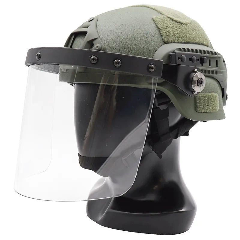 FAST/MICH Combat Helmet Mask /High-Strength Protective Mask /Ransparent Explosion-Proof Mask Transparent Mask