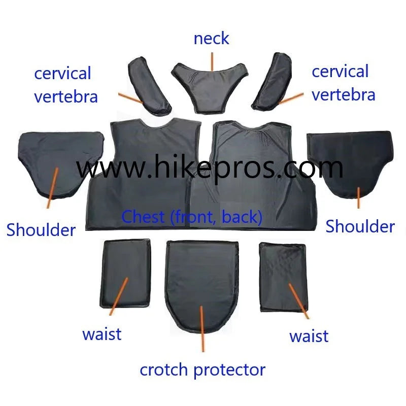 1000D Oxford Full Protective Level IV Black Body Armor