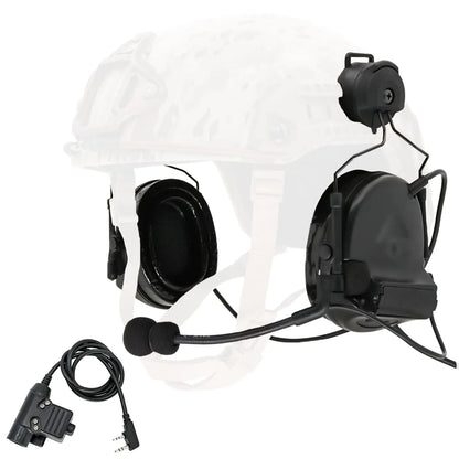 Tactical Headset with ARC Rail Adapter Hearing Protection with Gel Ear Pads for Airsoft Sports