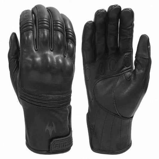 Damascus All-Leather Gloves with Knuckle Armor