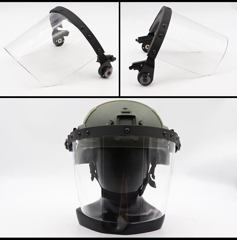 FAST/MICH Combat Helmet Mask /High-Strength Protective Mask /Ransparent Explosion-Proof Mask Transparent Mask