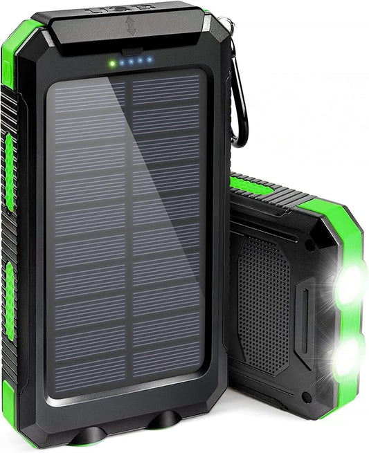 20,000mAh Solar / USB Dual Charger Power Bank with Twin Flashlight